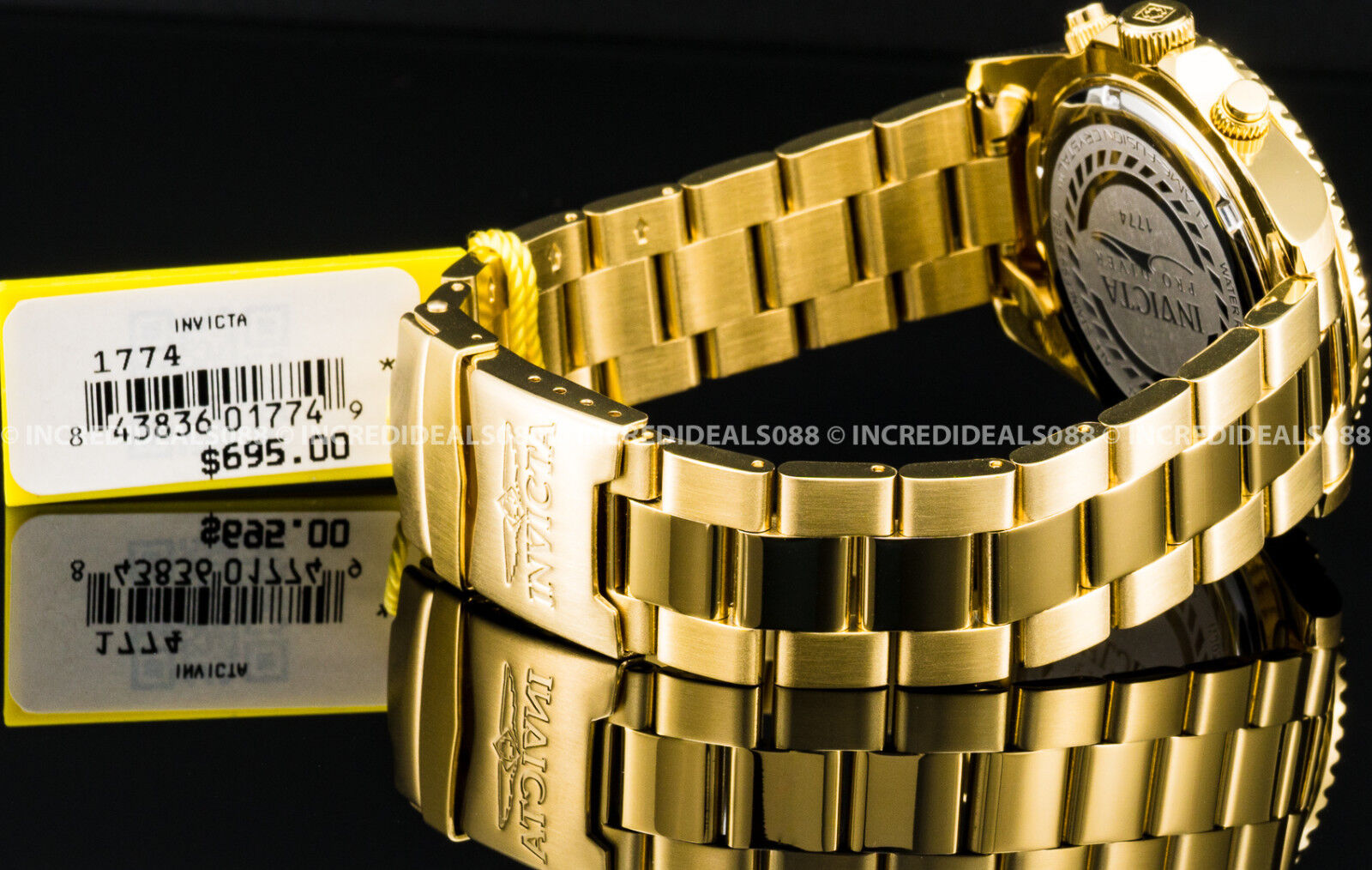 18k Gold Plated Men's Chronograph Watch