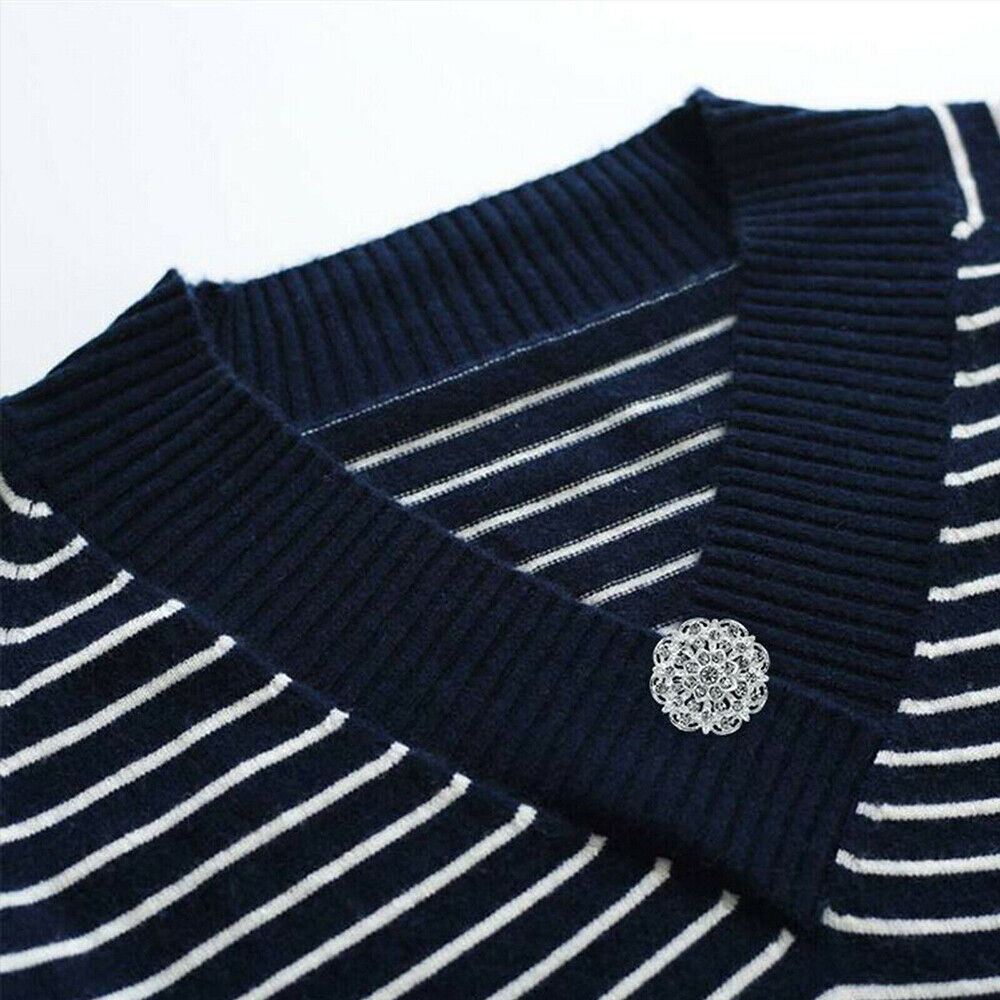 Mixed Vintage Style Golden Rhinestone Crystal Brooches