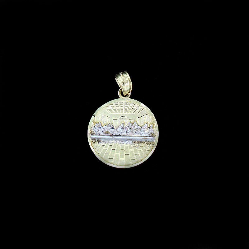 Solid 10K Gold Last Supper Pendant