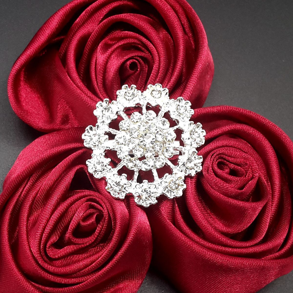 24pc lot Mixed Gold Silver Rhinestone Crystal Brooches Pins DIY Wedding Bouquet