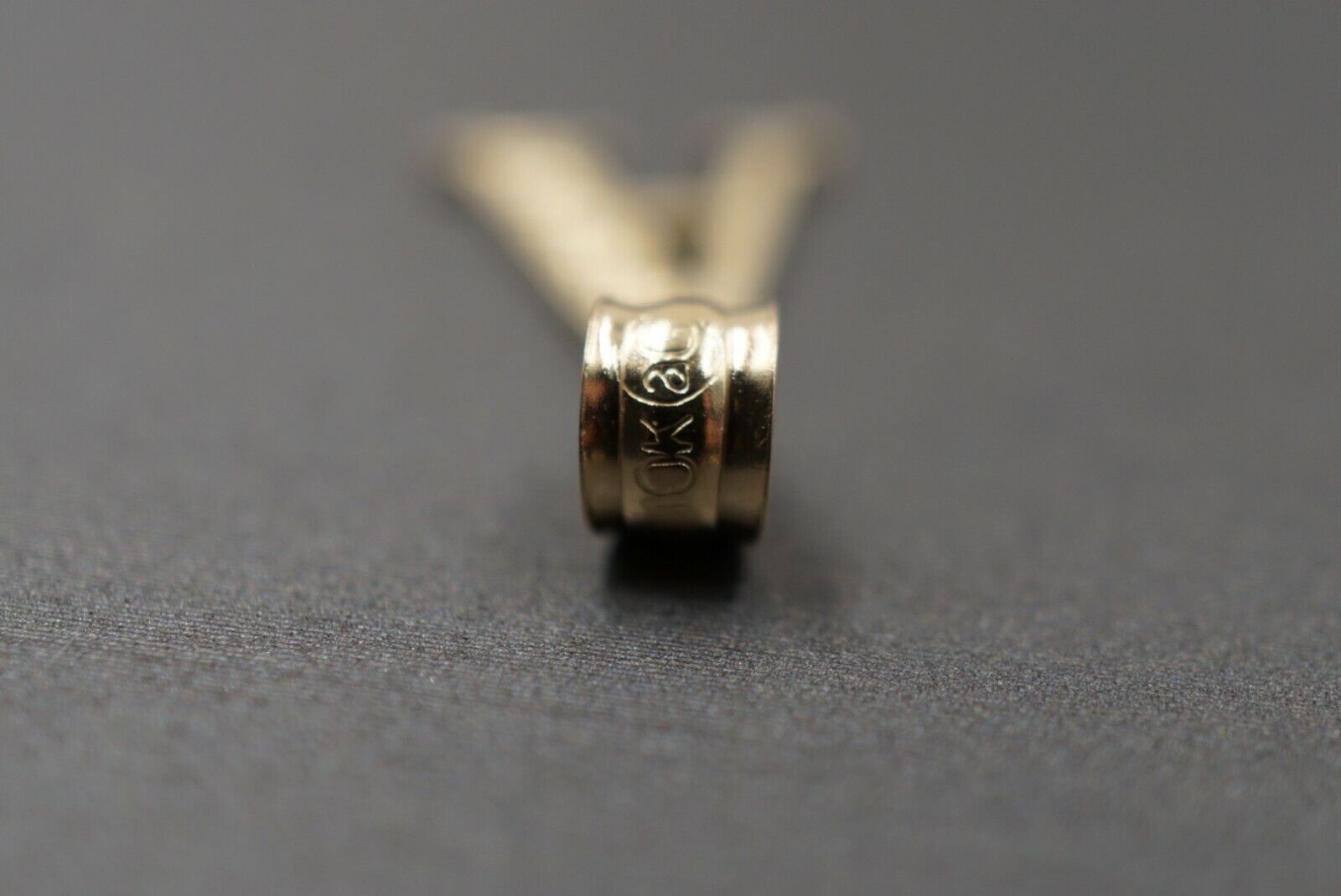 0.75" Diamond Cut Initial Gold Charm Pendant