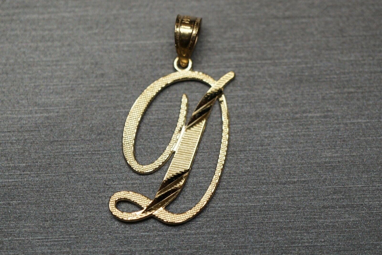 1" Alphabet Charm Pendant in 10K Yellow Gold