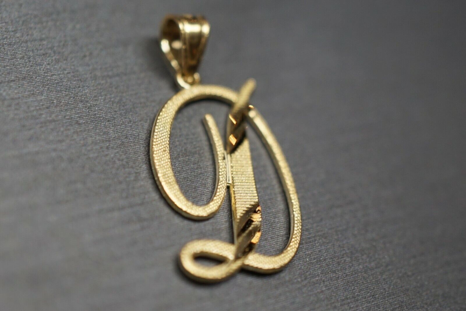 1" Alphabet Charm Pendant in 10K Yellow Gold