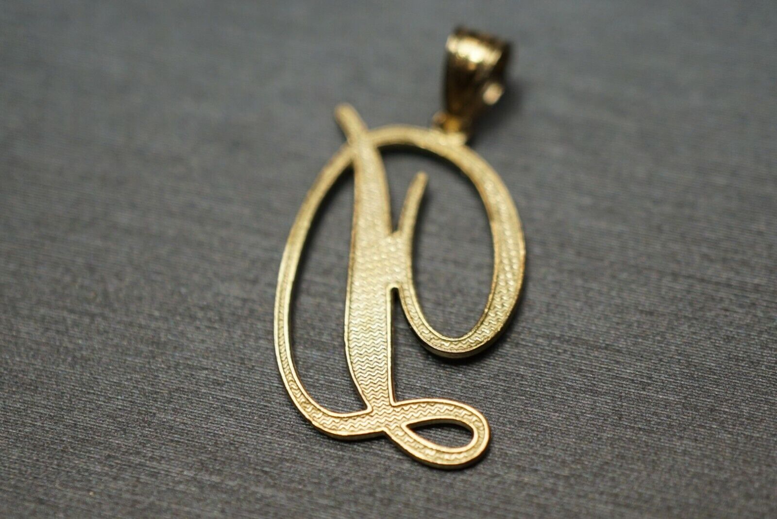 1" Alphabet Charm Pendant in 10K Yellow Gold