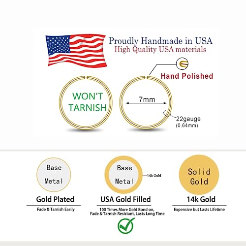 Small 14K Gold Cartilage & Nose Hoops