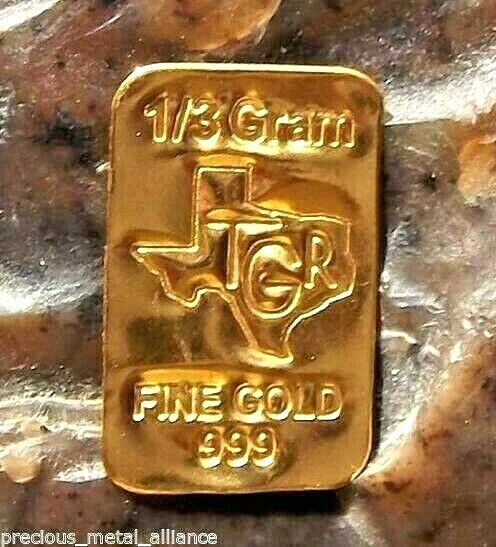 TGR TEXAS 1/3g Gold Bar - 999.9 Fine