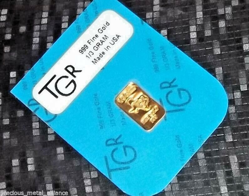 TGR TEXAS 1/3g Gold Bar - 999.9 Fine