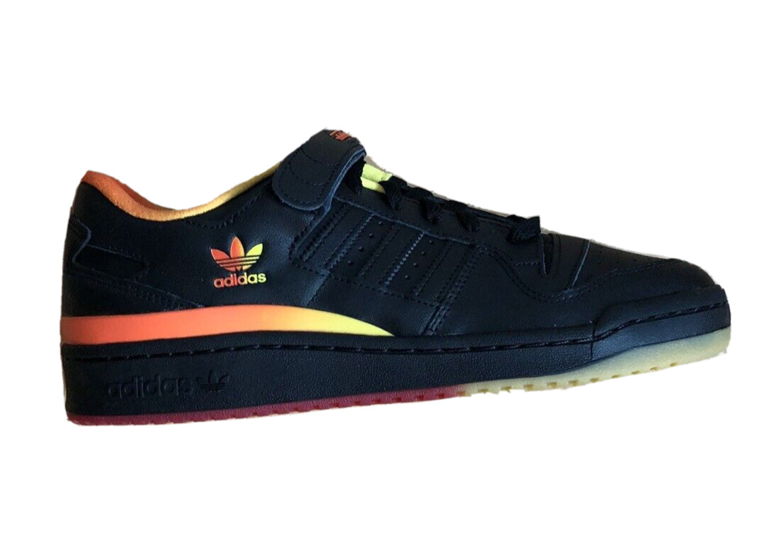 Adidas Forum Low Black Orange Gold Gradient Shoes