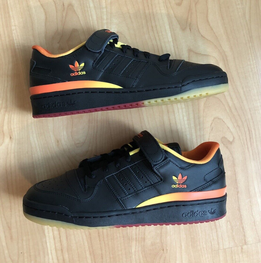 Adidas Forum Low Black Orange Gold Gradient Shoes