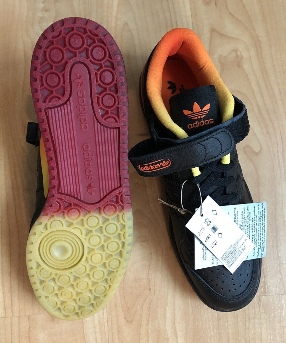 Adidas Forum Low Black Orange Gold Gradient Shoes