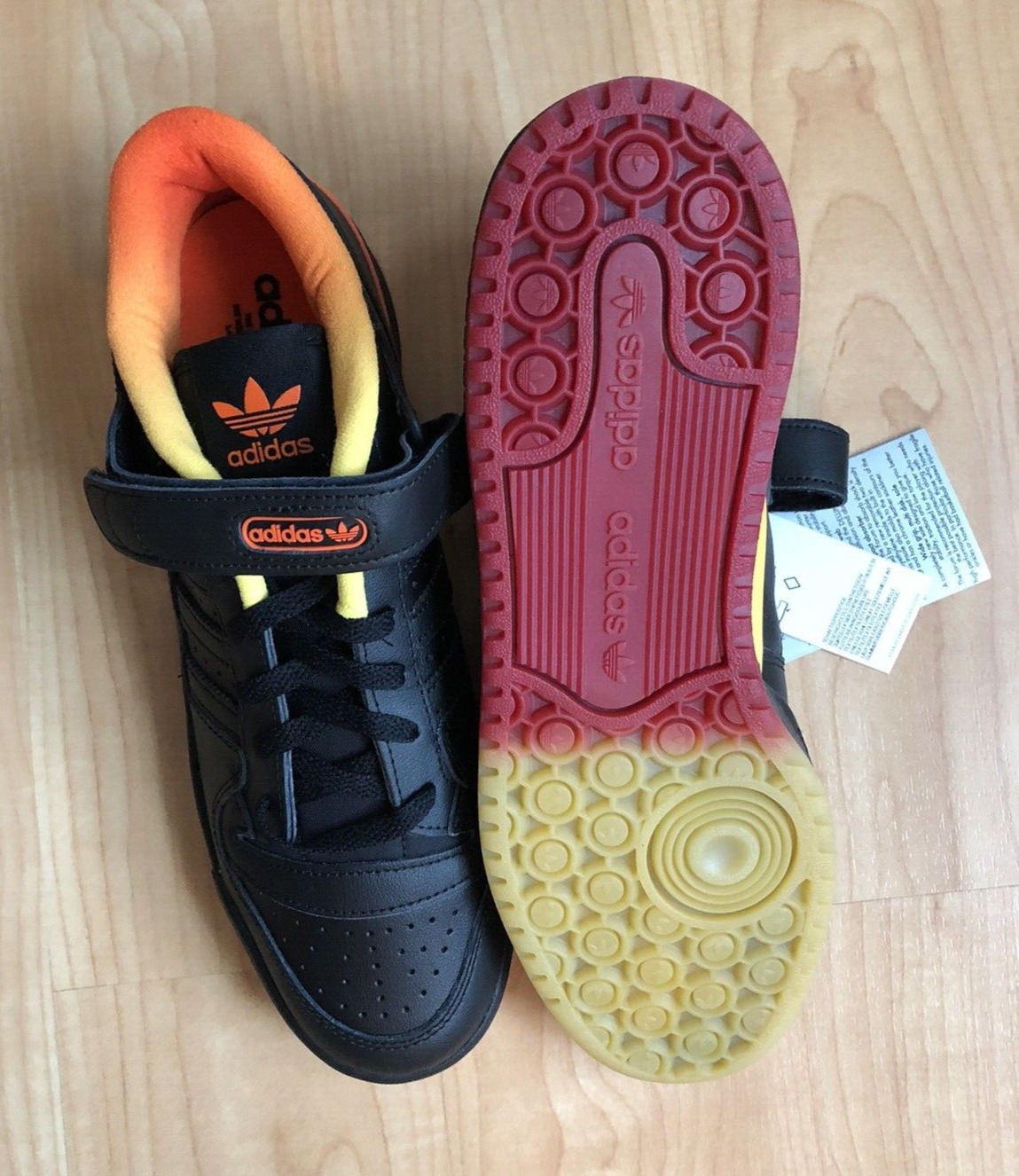 Adidas Forum Low Black Orange Gold Gradient Shoes