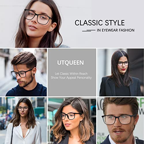 UTQUEEN Blue-Light Blocking Glasses for women/men - Computer Reading/Gaming/TV/Phones Glasses 4Pack Anti Eyestrain & UV Glare