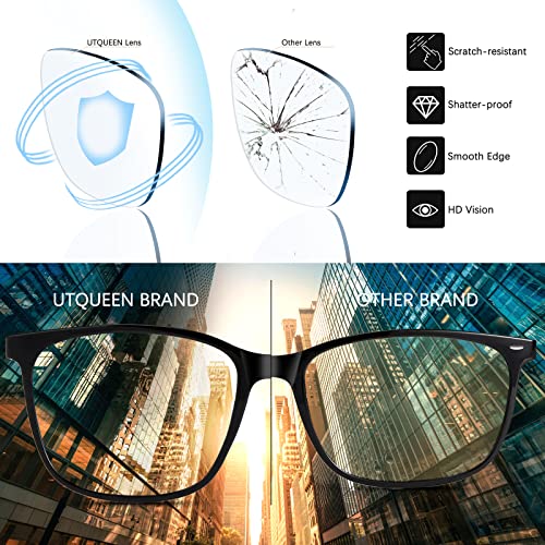 UTQUEEN Blue-Light Blocking Glasses for women/men - Computer Reading/Gaming/TV/Phones Glasses 4Pack Anti Eyestrain & UV Glare