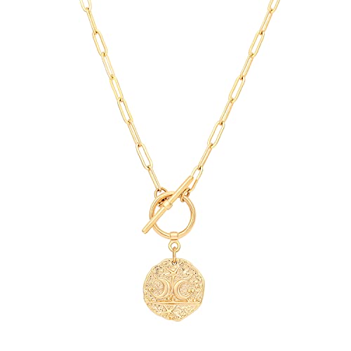 Celestial Charm Gold Pendant Necklace