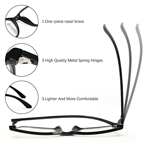 UTQUEEN Blue-Light Blocking Glasses for women/men - Computer Reading/Gaming/TV/Phones Glasses 4Pack Anti Eyestrain & UV Glare