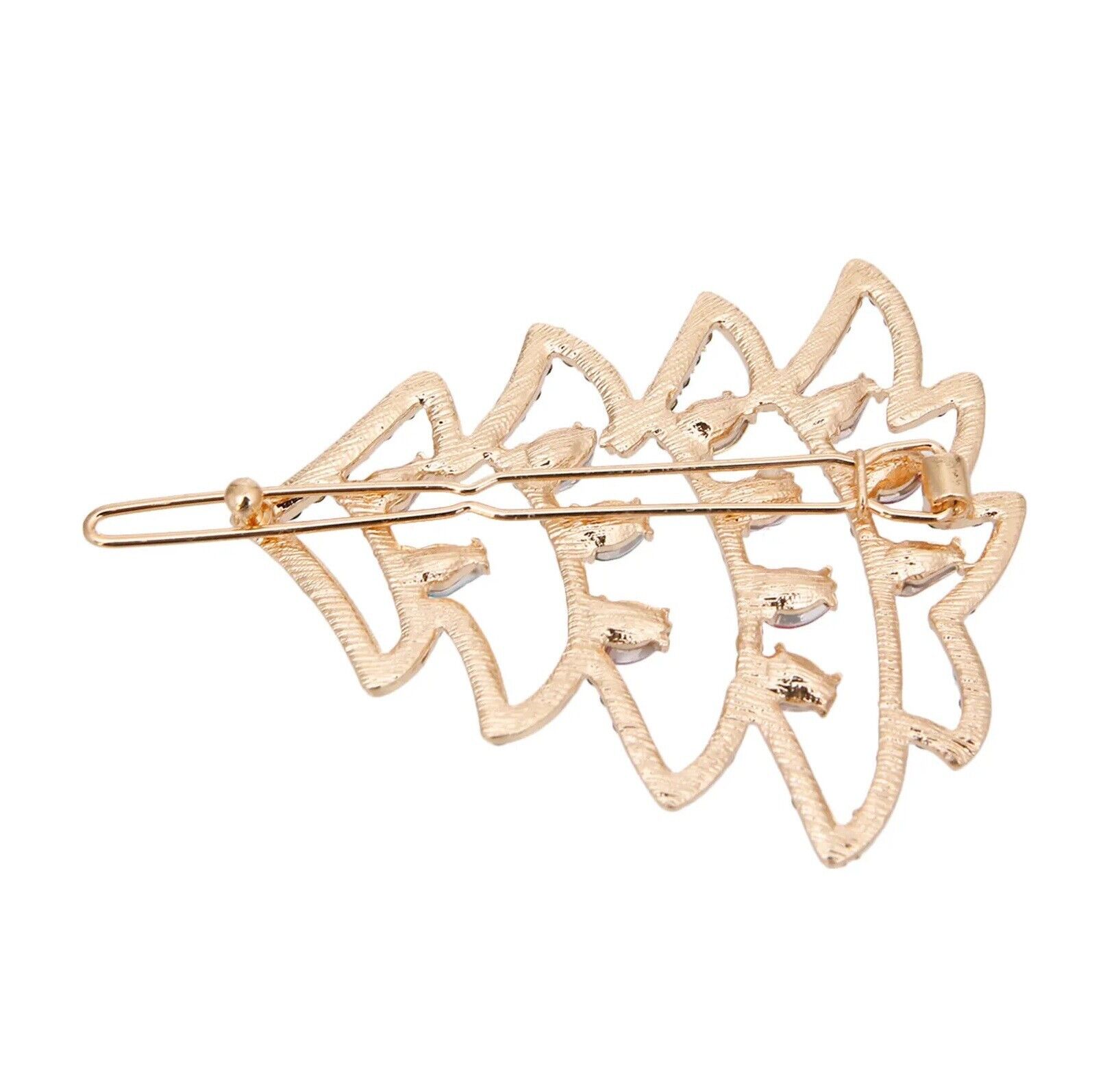 Gold Plated Sparkle Pear Multi-color Christmas Tree Hair Pin Accessories Women