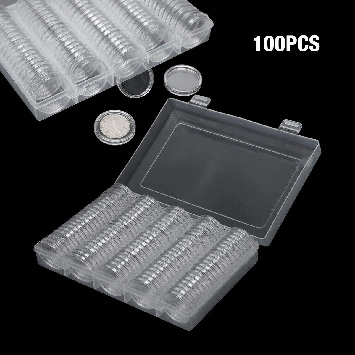 Gold Coin Storage Box Set - 100 pcs