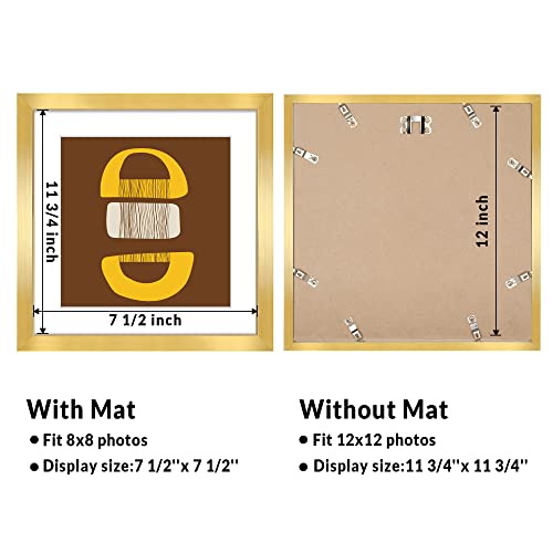 Gold Square Wall Frame Set - 9 Packs