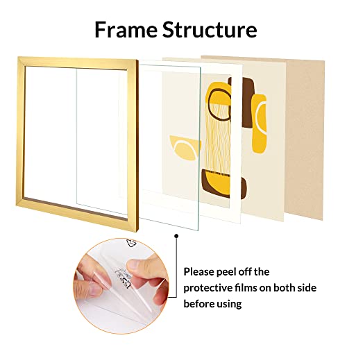 Gold Square Wall Frame Set - 9 Packs