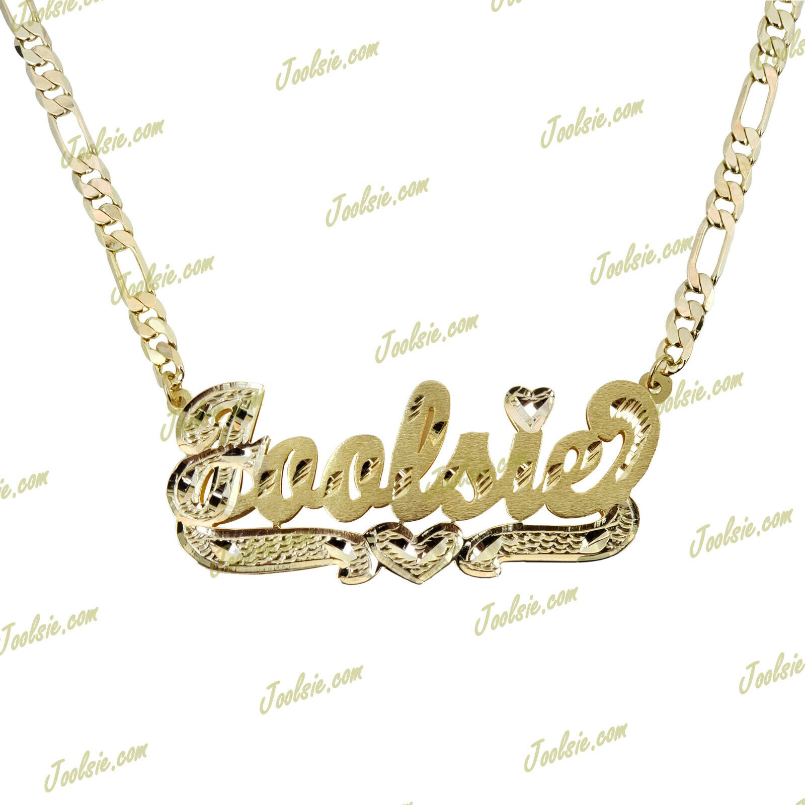 Customizable Gold Double Nameplate Necklace