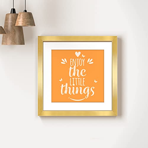 Gold Square Wall Frame Set - 9 Packs