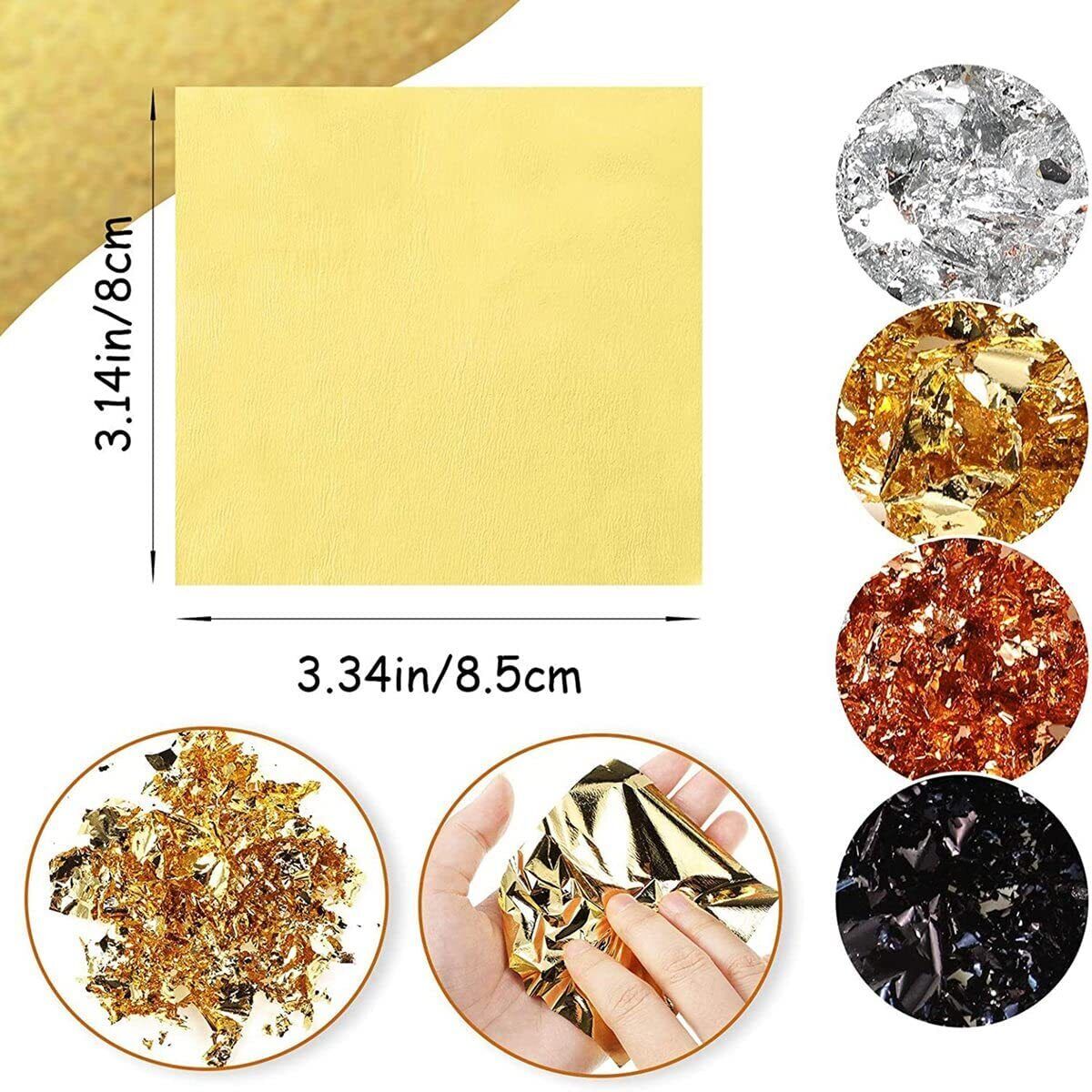 Gold Leaf Sheets for DIY Crafting Decoration