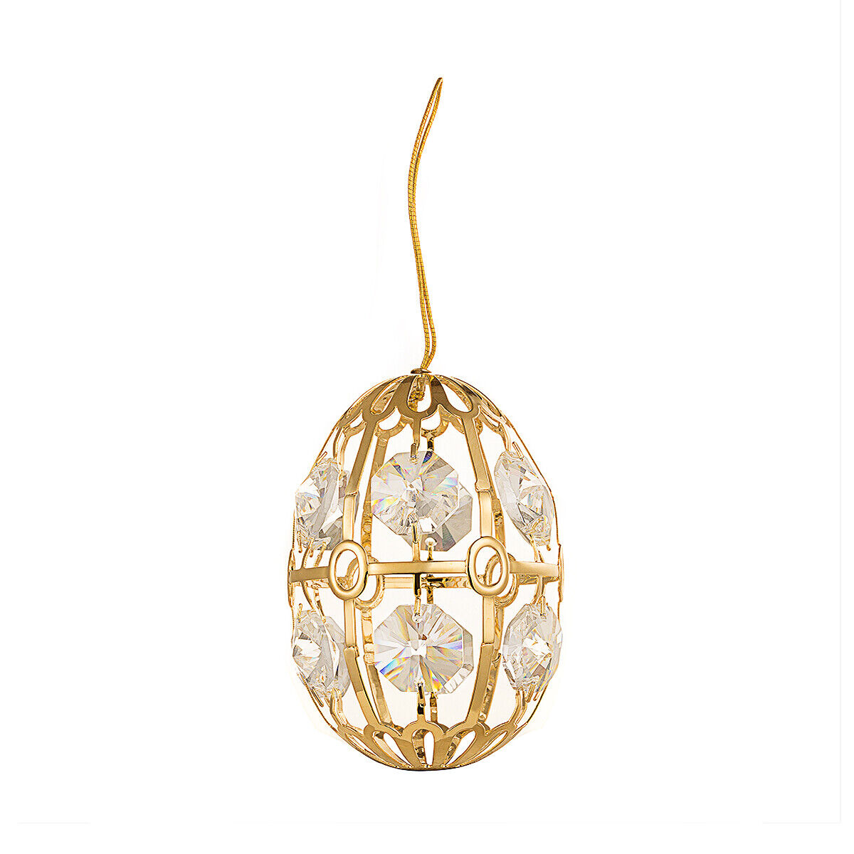 Swarovski Crystal Egg Figurine - 24K Gold Plated
