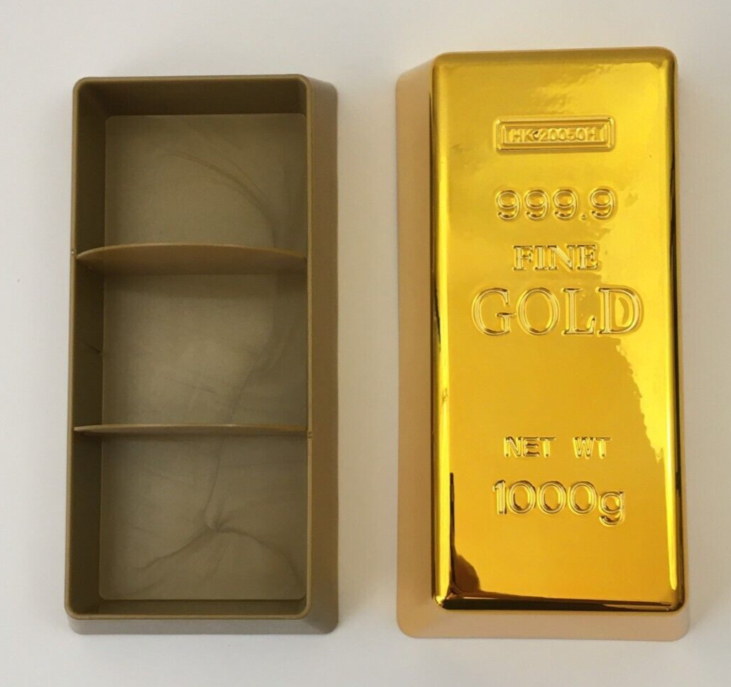 Gold Bar Business Card Holder Display Case