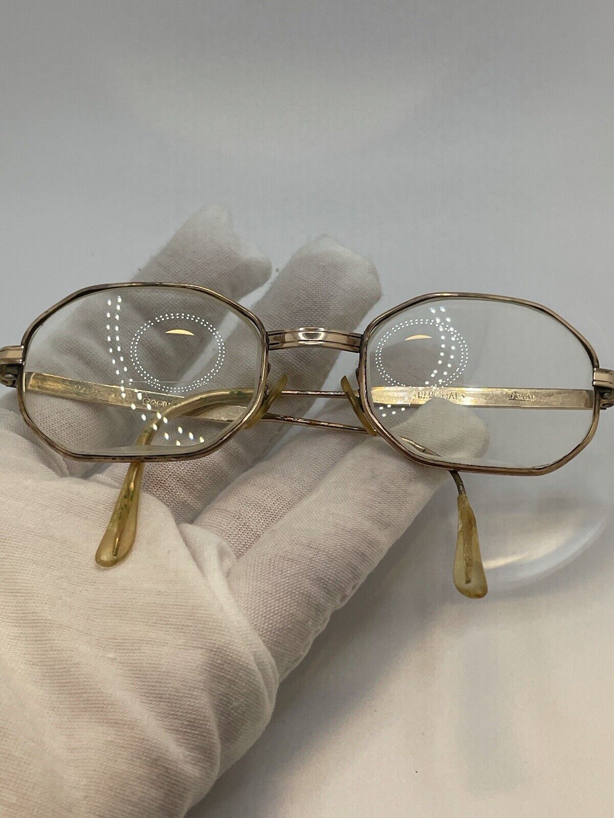 Vintage Gold Plated Octagon Readers by Safilo