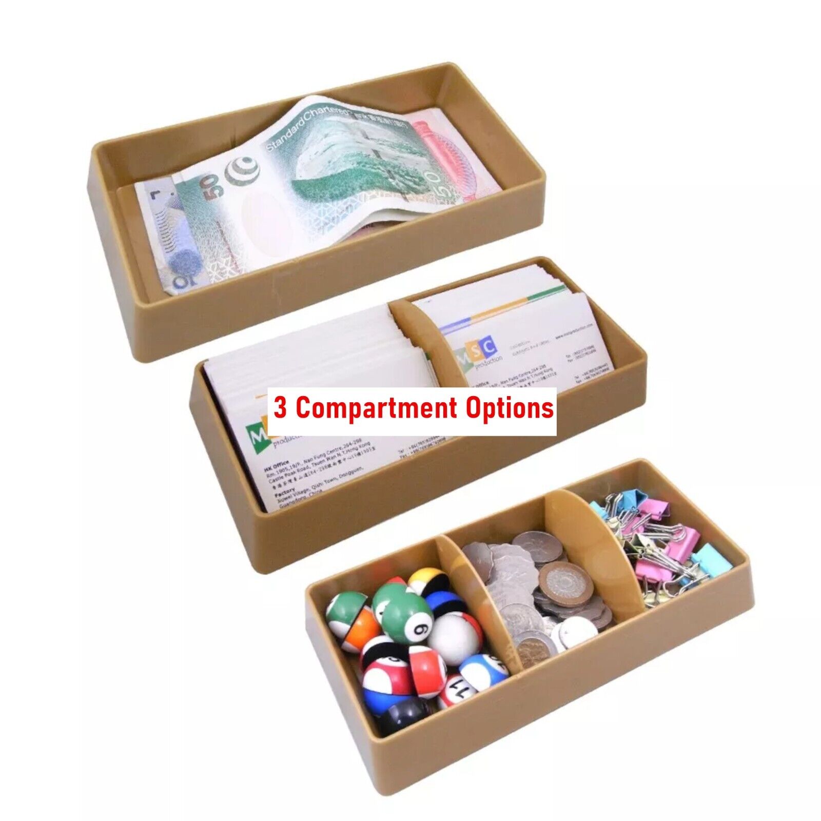 Gold Bar Business Card Holder Display Case