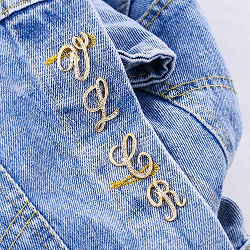 Initial Letter Brooch Pin Small Lapel Pin Tie Tack Name Personalized Gifts for Girls Women Men Boy Gold B