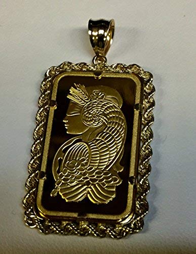 24k Gold Suisse Bullion Ingot Pendant
