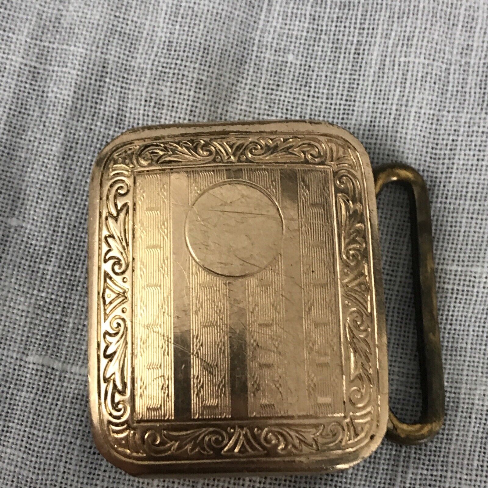 Antique Women's Rolled Gold Plate Belt Buckle Edwardian