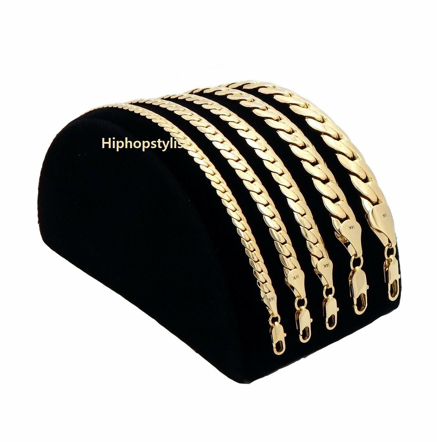 14K Gold Plated Cuban Link Set for Men