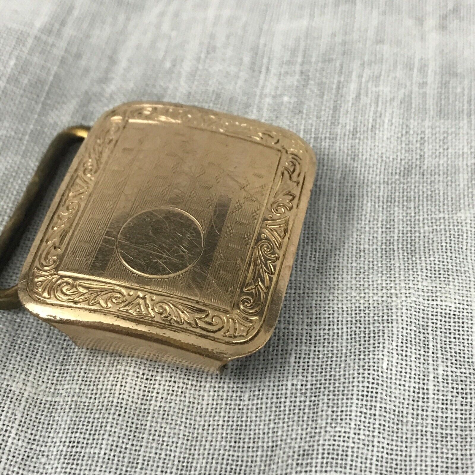 Antique Women's Rolled Gold Plate Belt Buckle Edwardian