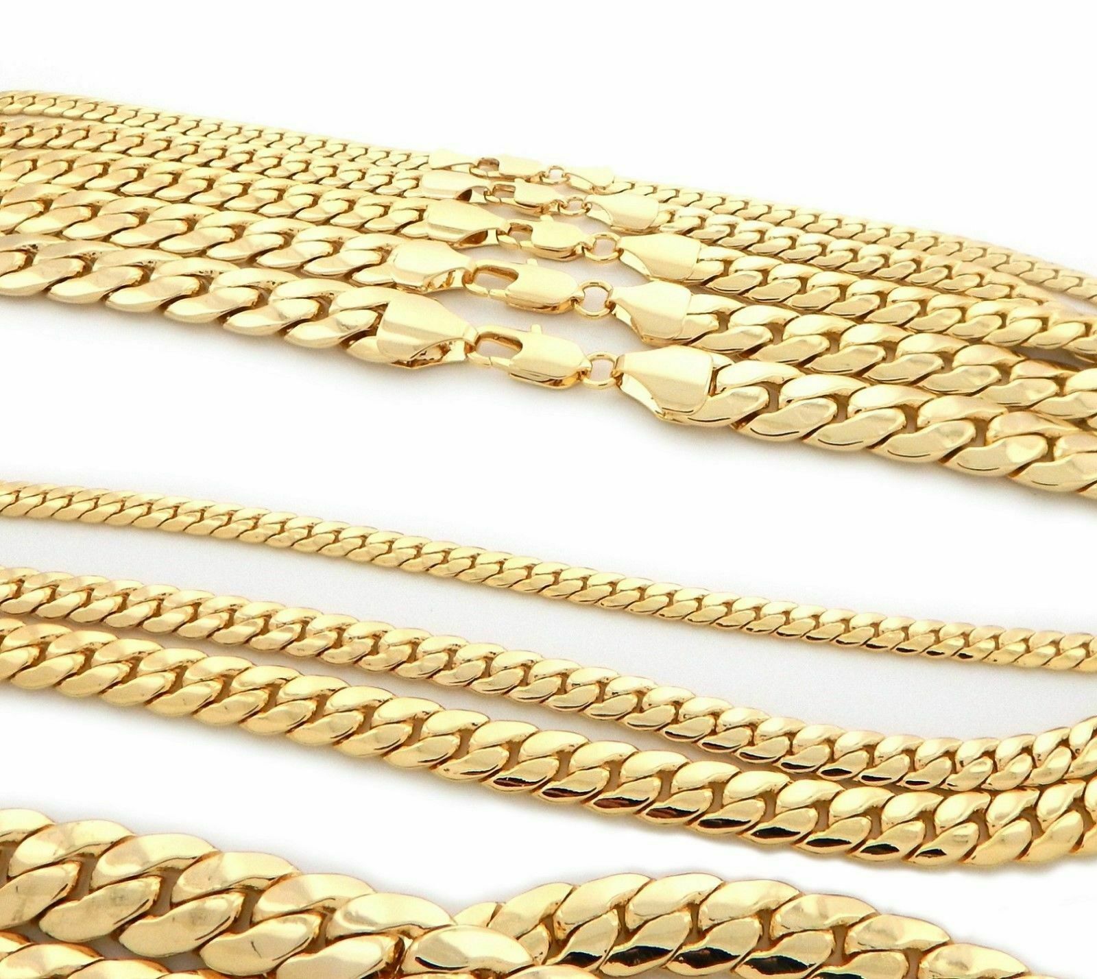 14K Gold Plated Cuban Link Set for Men