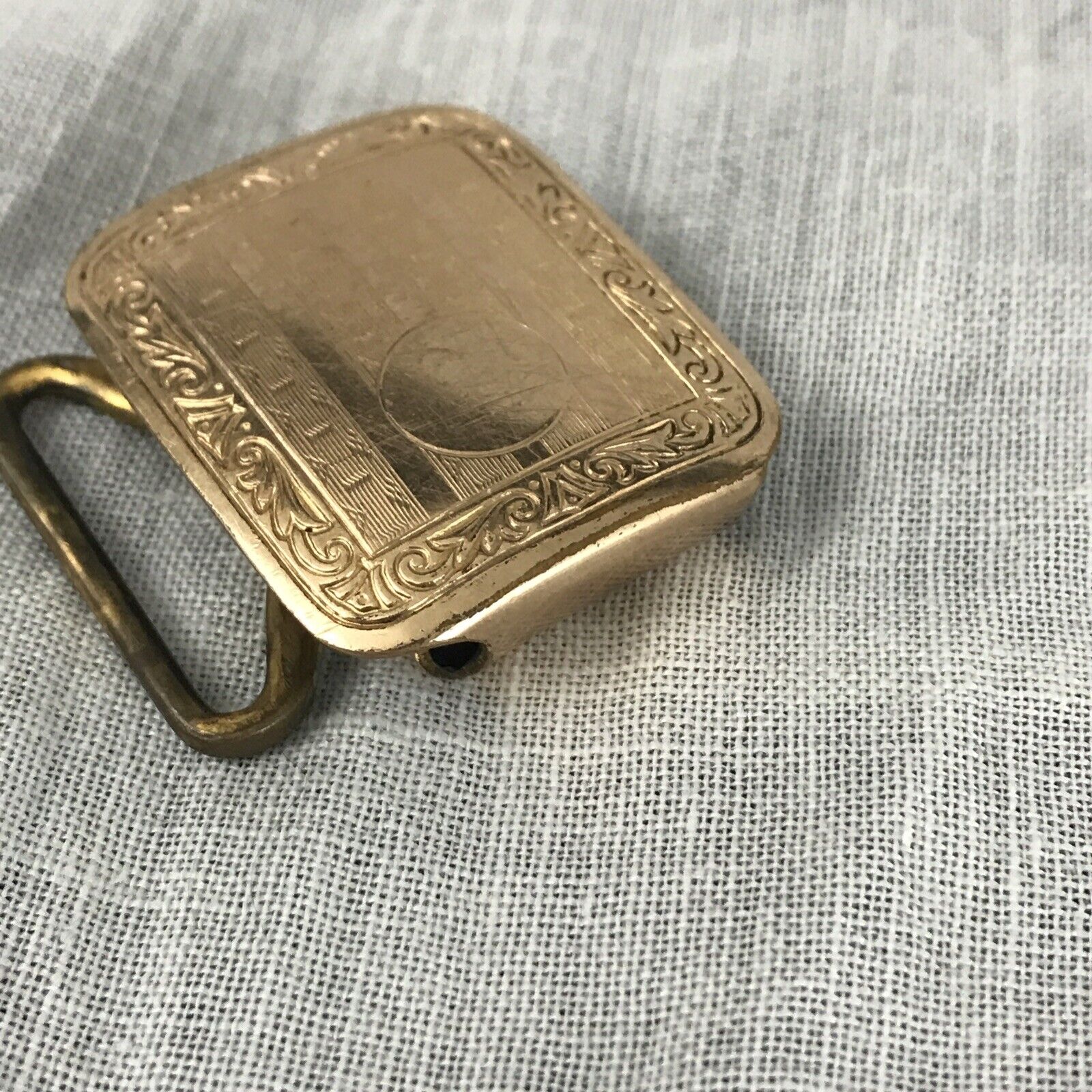 Antique Women's Rolled Gold Plate Belt Buckle Edwardian