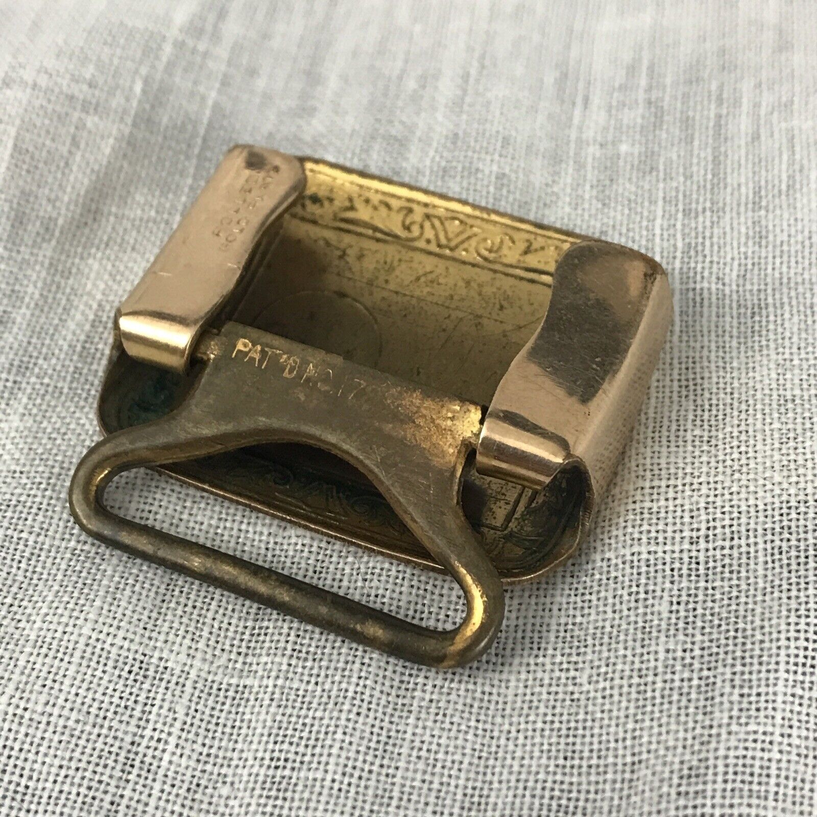 Antique Women's Rolled Gold Plate Belt Buckle Edwardian