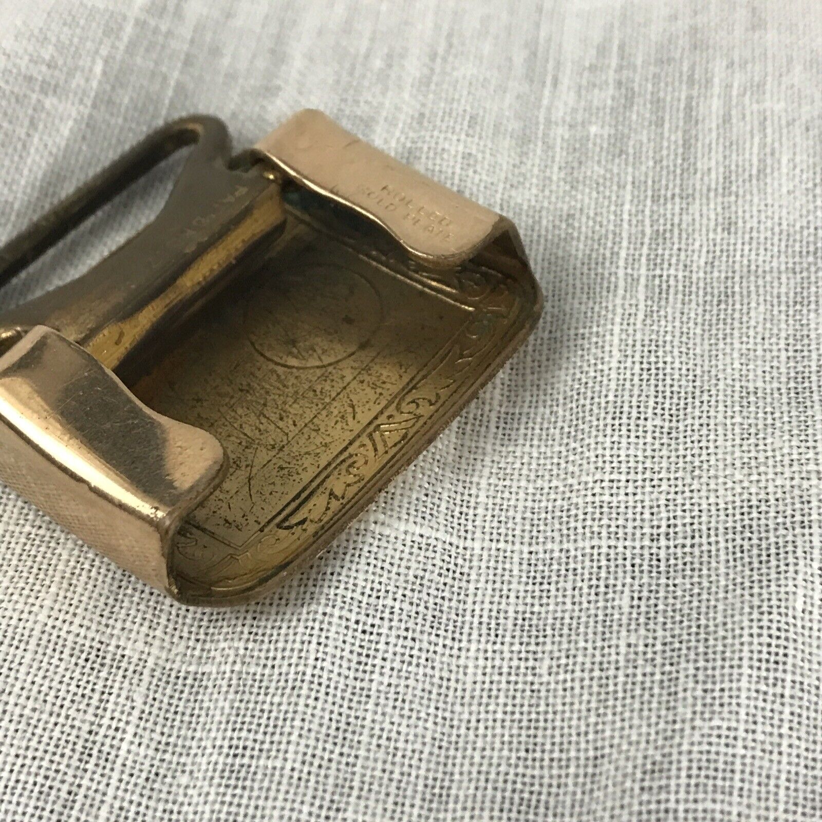 Antique Women's Rolled Gold Plate Belt Buckle Edwardian