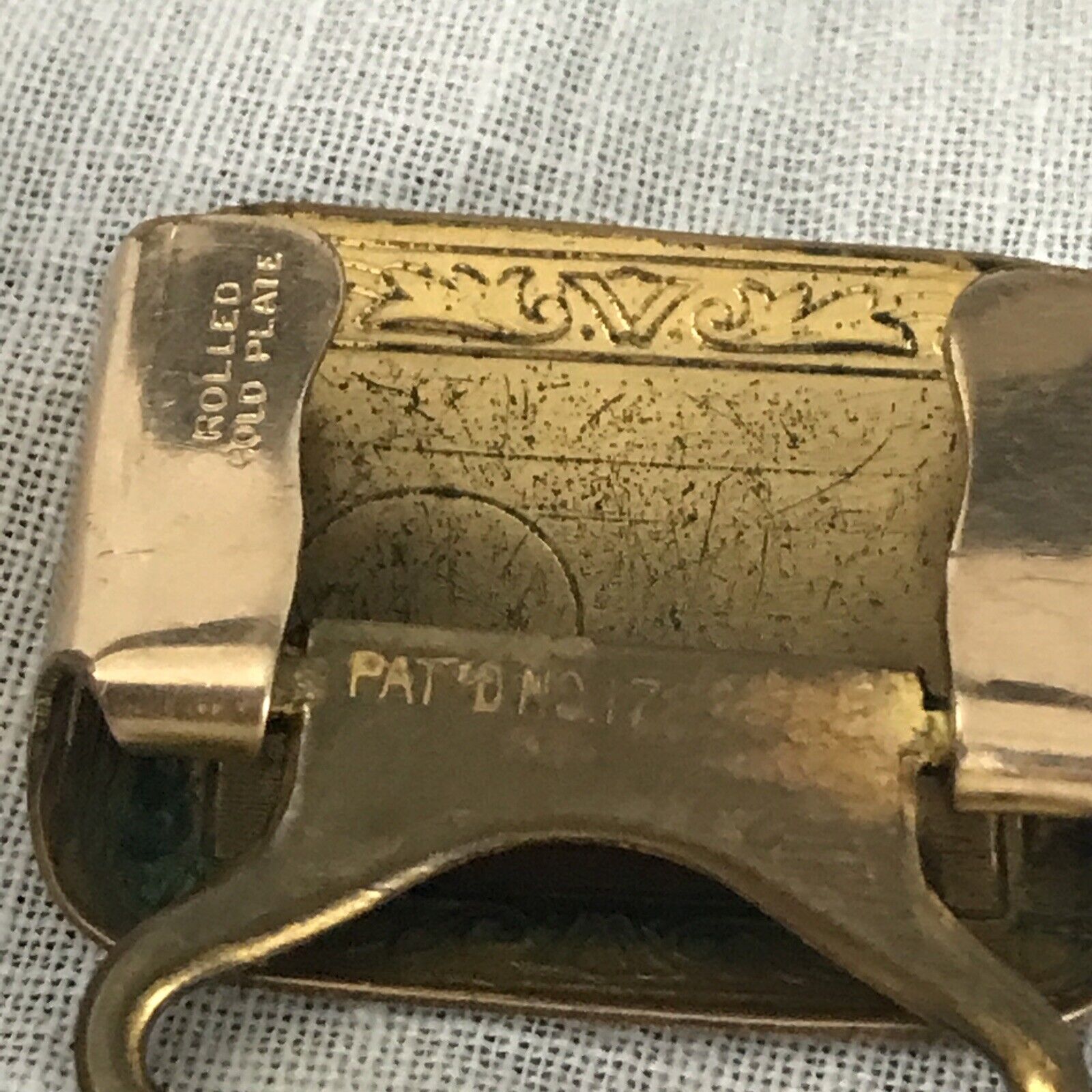 Antique Women's Rolled Gold Plate Belt Buckle Edwardian