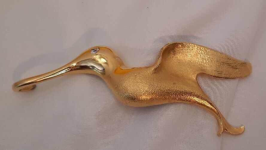 1983 Christopher Ross Hummingbird Gold Belt Buckle