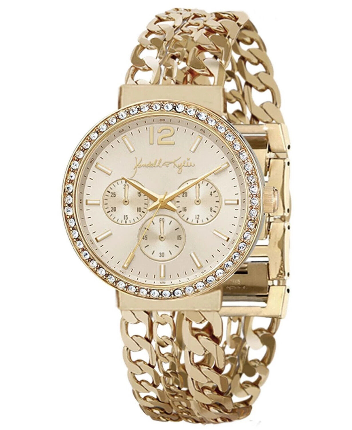 Kendall + Kylie: Triple Link Gold Watch