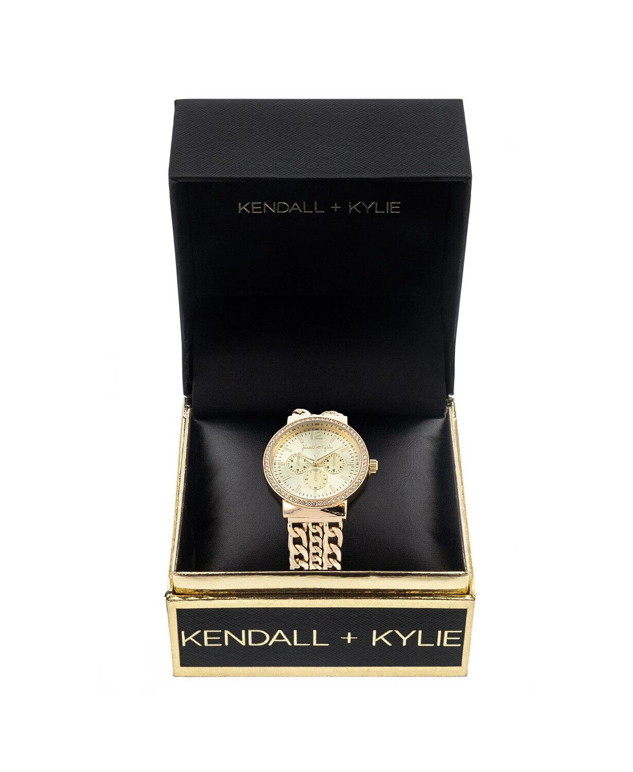 Kendall + Kylie: Triple Link Gold Watch