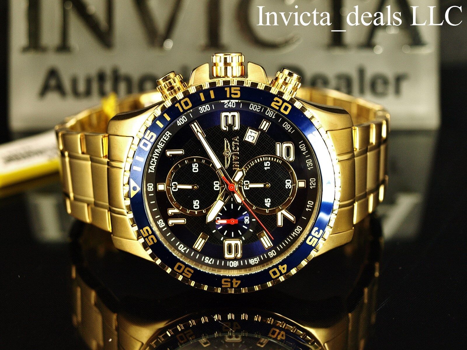 Invicta Men's Gold Plated Chronograph Watch