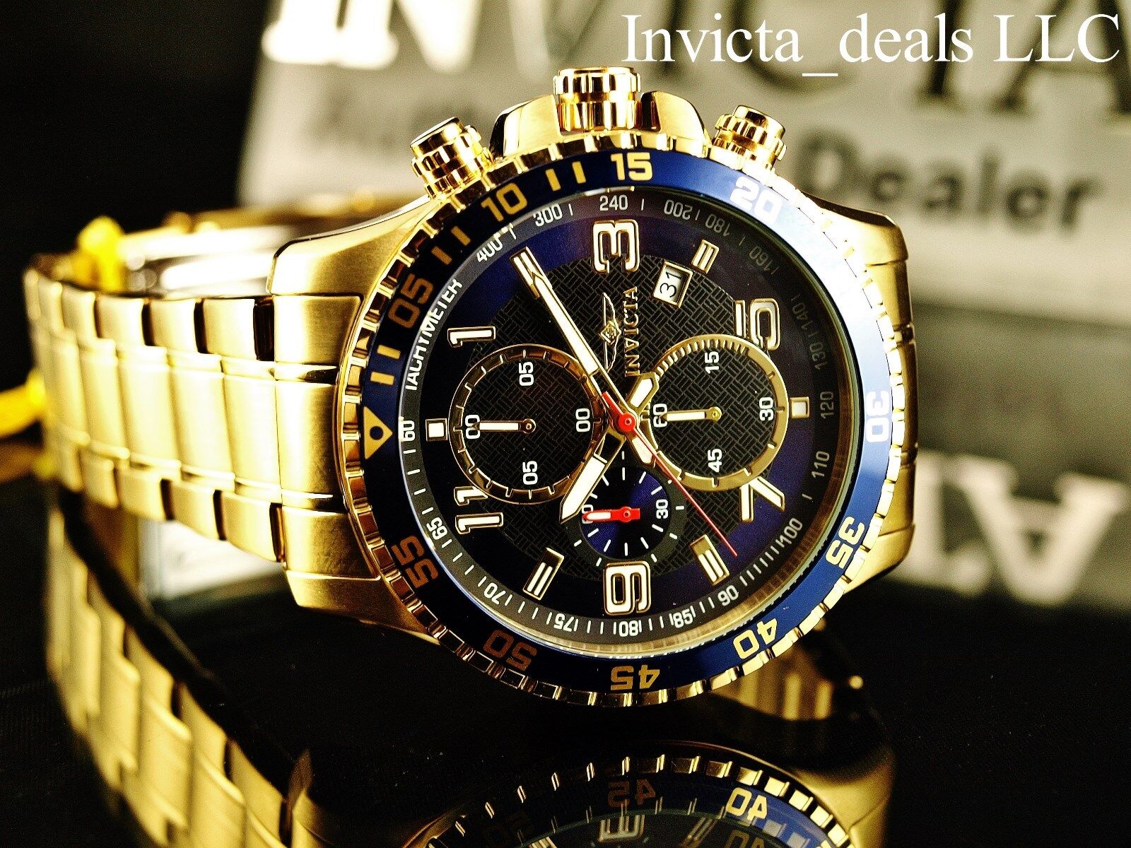 Invicta Men's Gold Plated Chronograph Watch