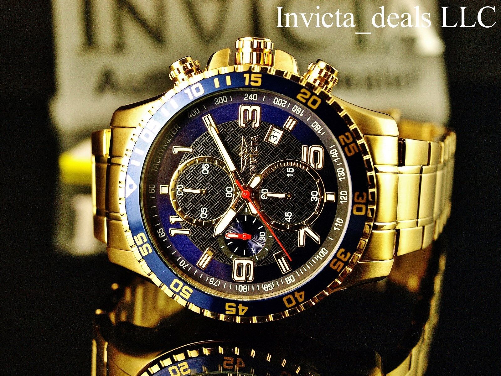 Invicta Men's Gold Plated Chronograph Watch