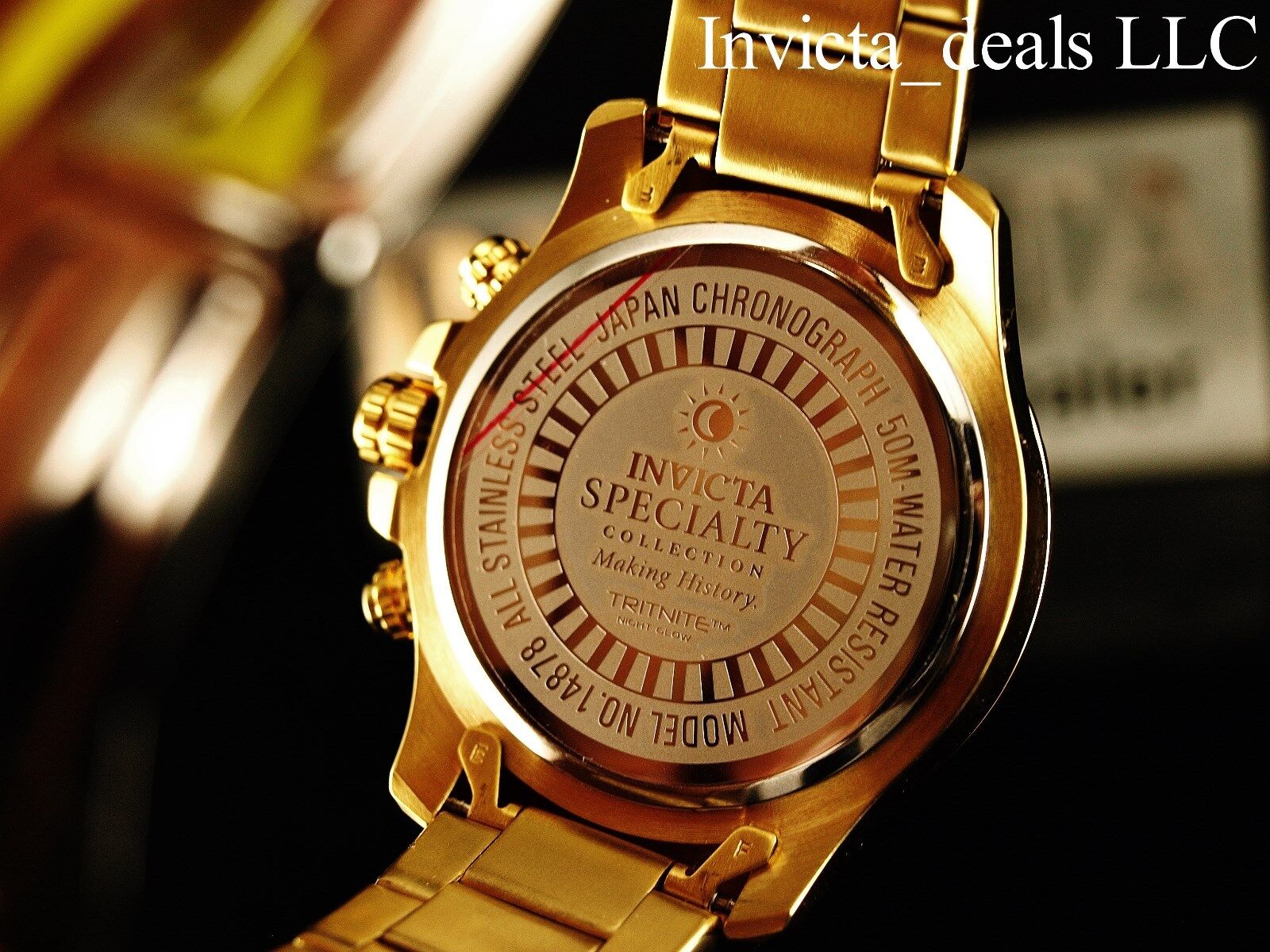 Invicta Men's Gold Plated Chronograph Watch