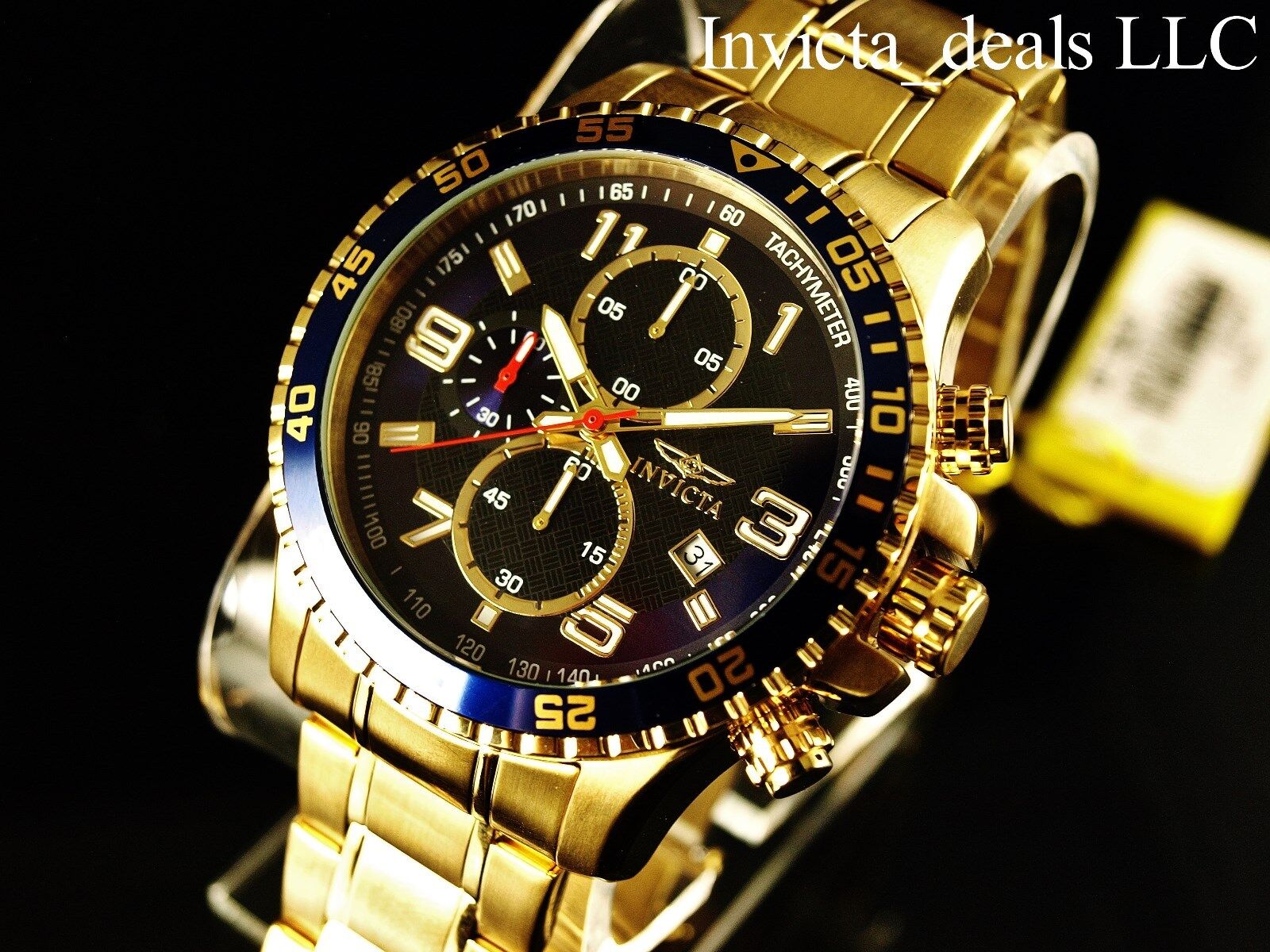 Invicta Men's Gold Plated Chronograph Watch