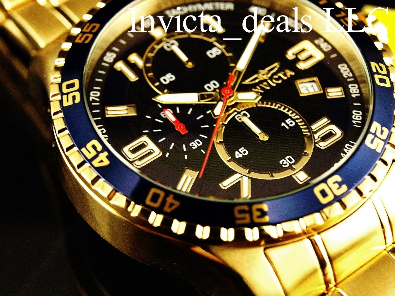 Invicta Men's Gold Plated Chronograph Watch