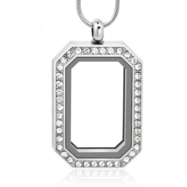 Floating Locket Pendant & Chain - Gold, Rose or Silver